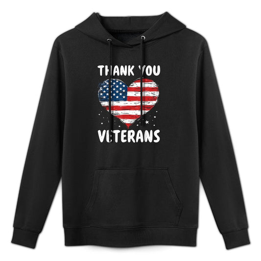 Thank You Veterans Day Patriotic American for Girls Adjustable Hood Hoodie