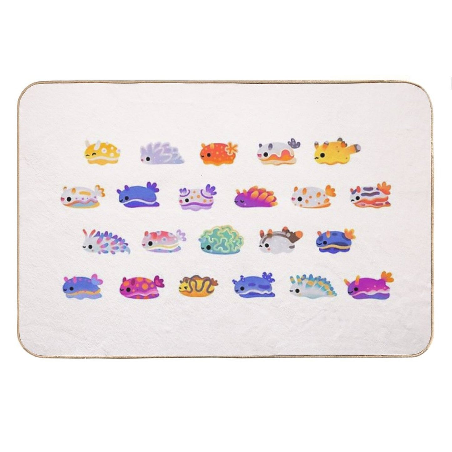 Sea Slug Day - Bright Bath Mat