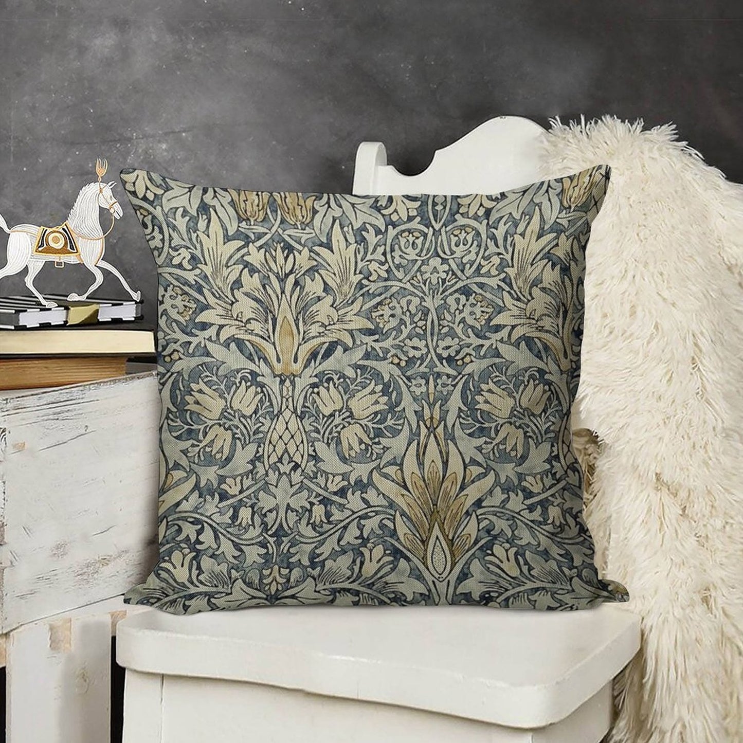 William Morris Snakeshead Pattern Linen Throw Pillow Cover