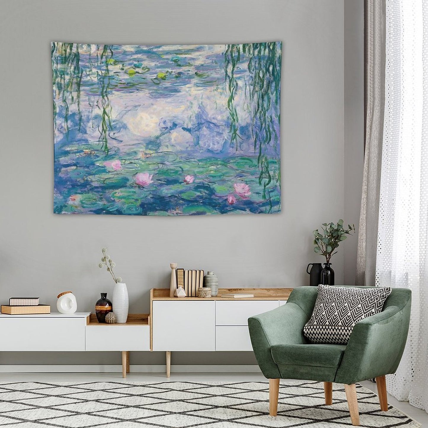 Water Lilies Claude Monet Fine Art Tapestry