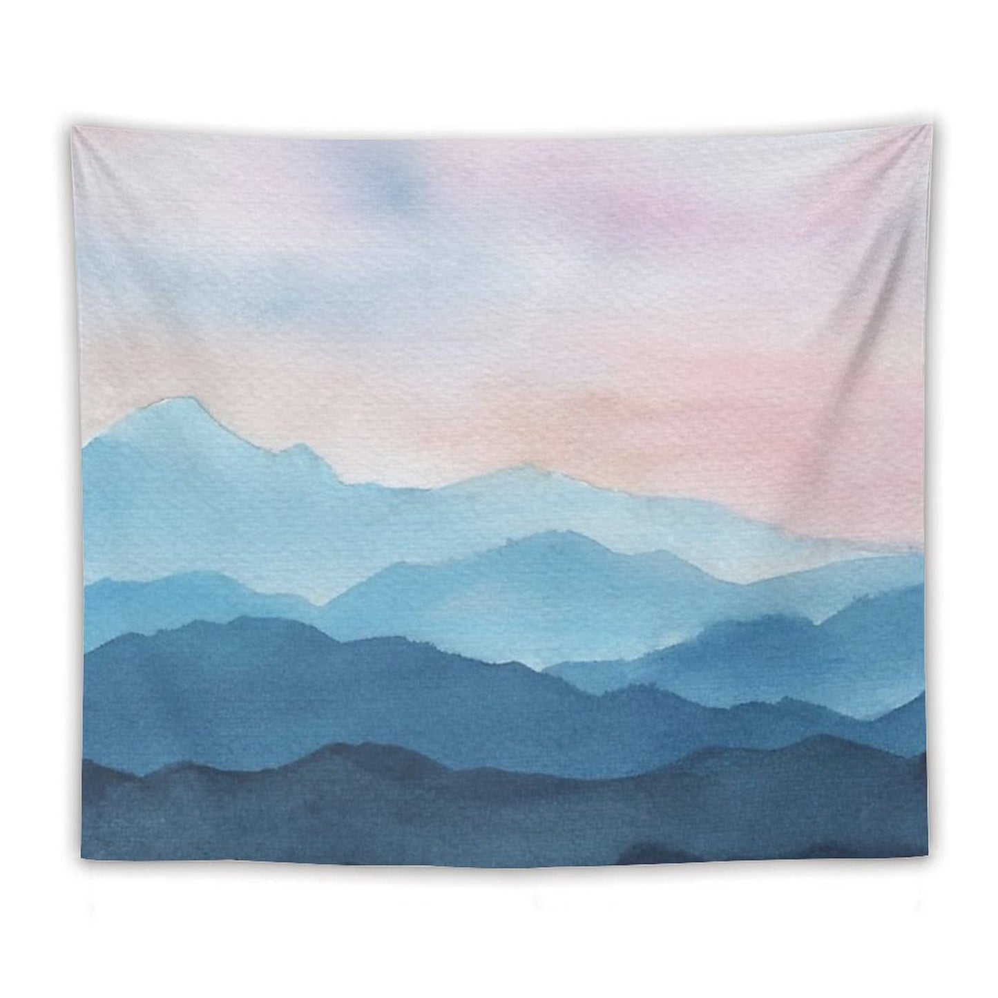 Blue Abstract Mountains Tapestry