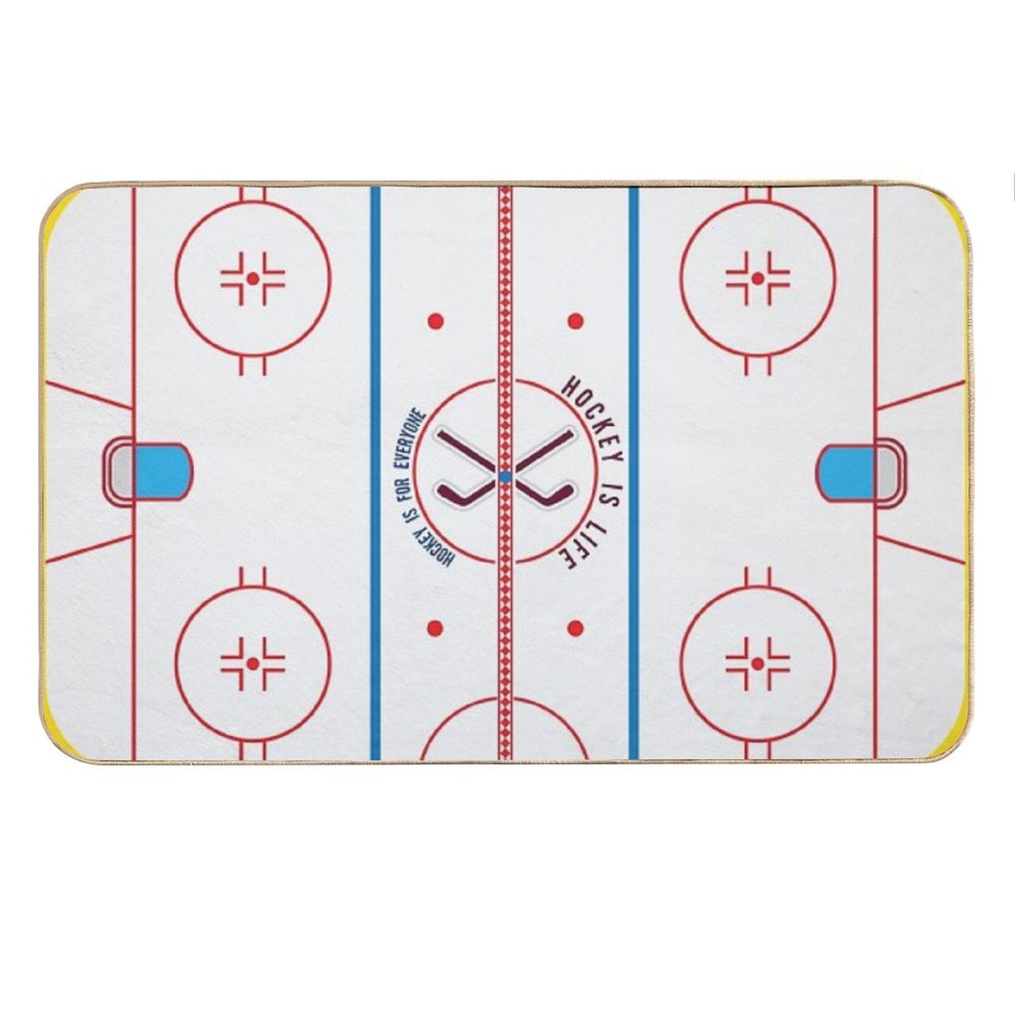 Hockey Is Life Rink Bath Mat