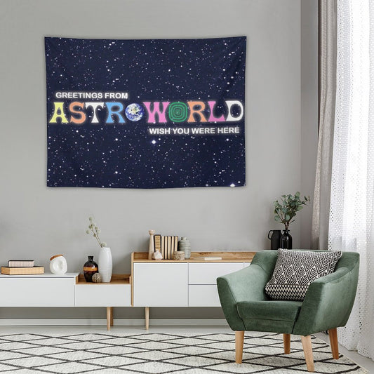 Greetings From, Astro Fan Cover Tapestry
