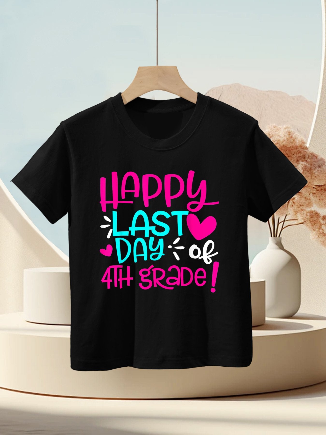 Happy Last Day of Fourth Grade Teacher Student Graduation Kids T-Shirt