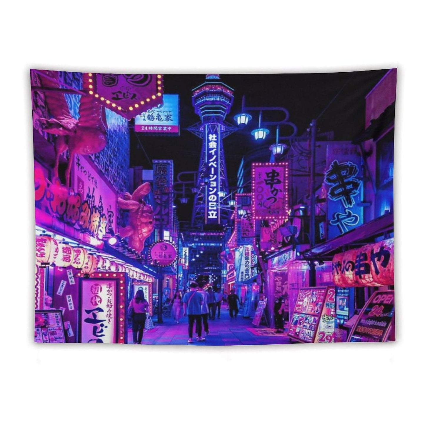 Osaka City Anime Scenes Tapestry