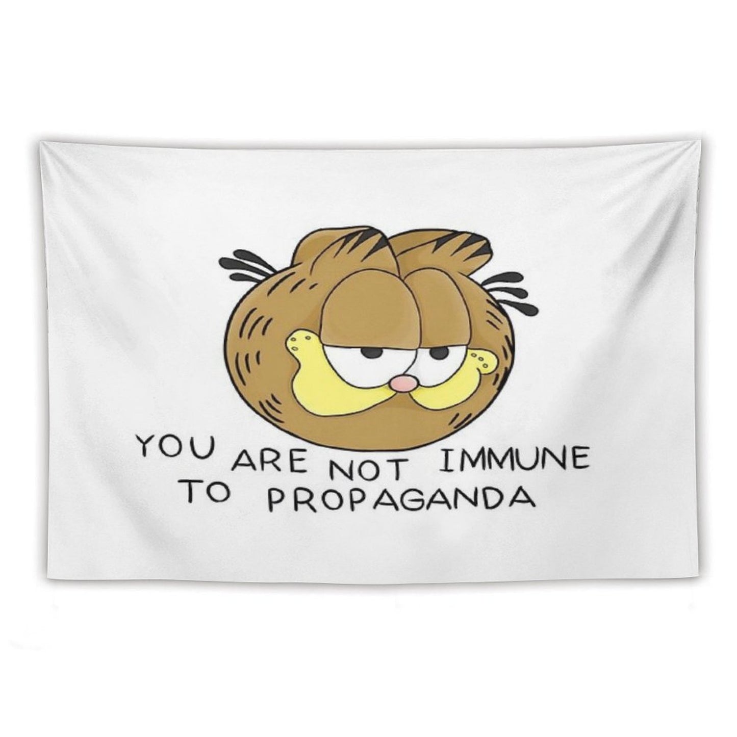 Garfield You Are Not Immune to Propaganda HD Tapestry