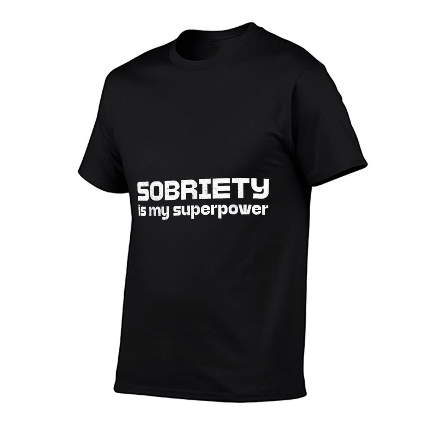 Sobriety Is My Superpower AA Recovery Abstinence Men Women T-Shirt