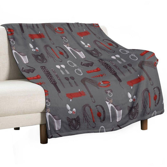 BDSM Erotic Fetish Toys Throw Blanket