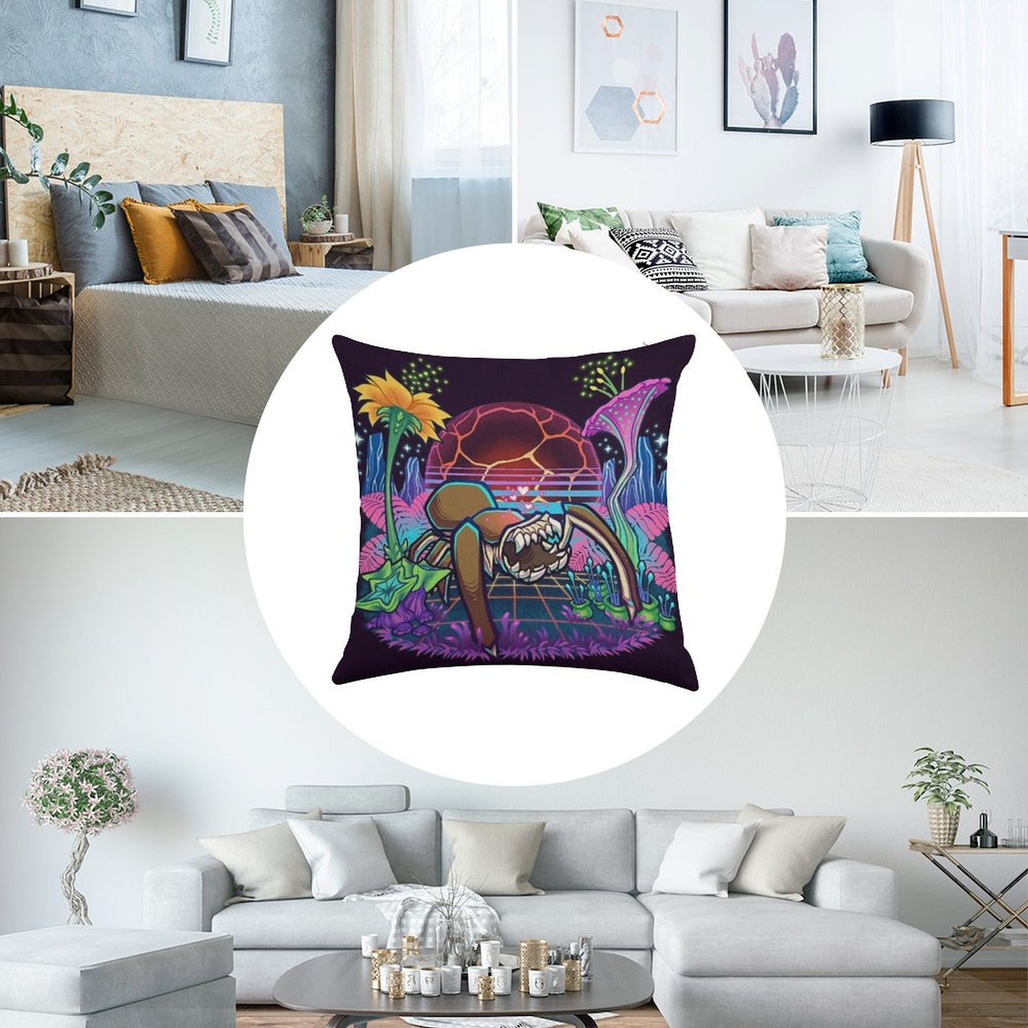 Believe In Steeve Linen Throw Pillow Cover