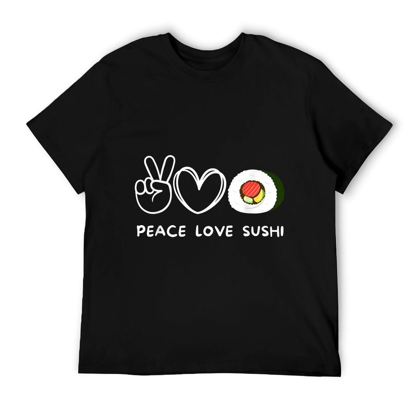 Peace, Love Sushi Retro Sushi Lover Japanese Food Lover T-Shirt