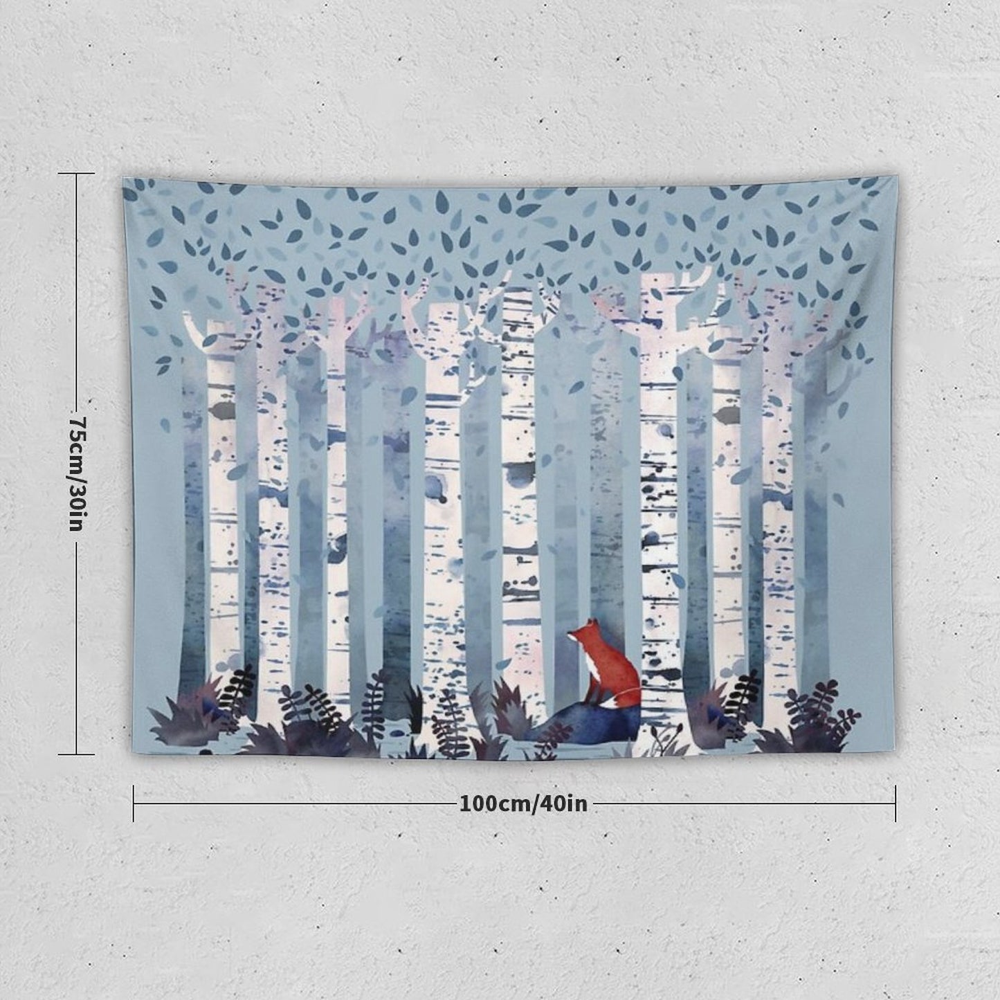 The Birches (in Blue) Tapestry