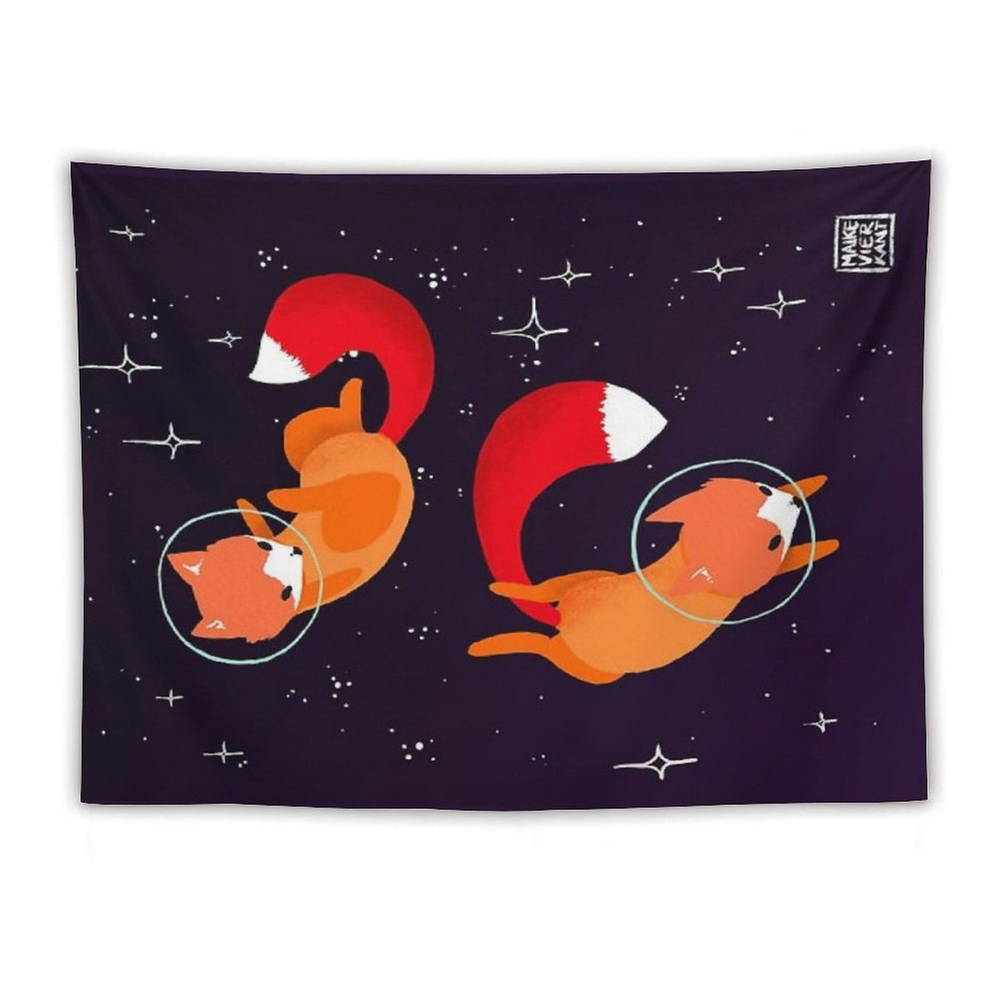 Space Foxes Tapestry