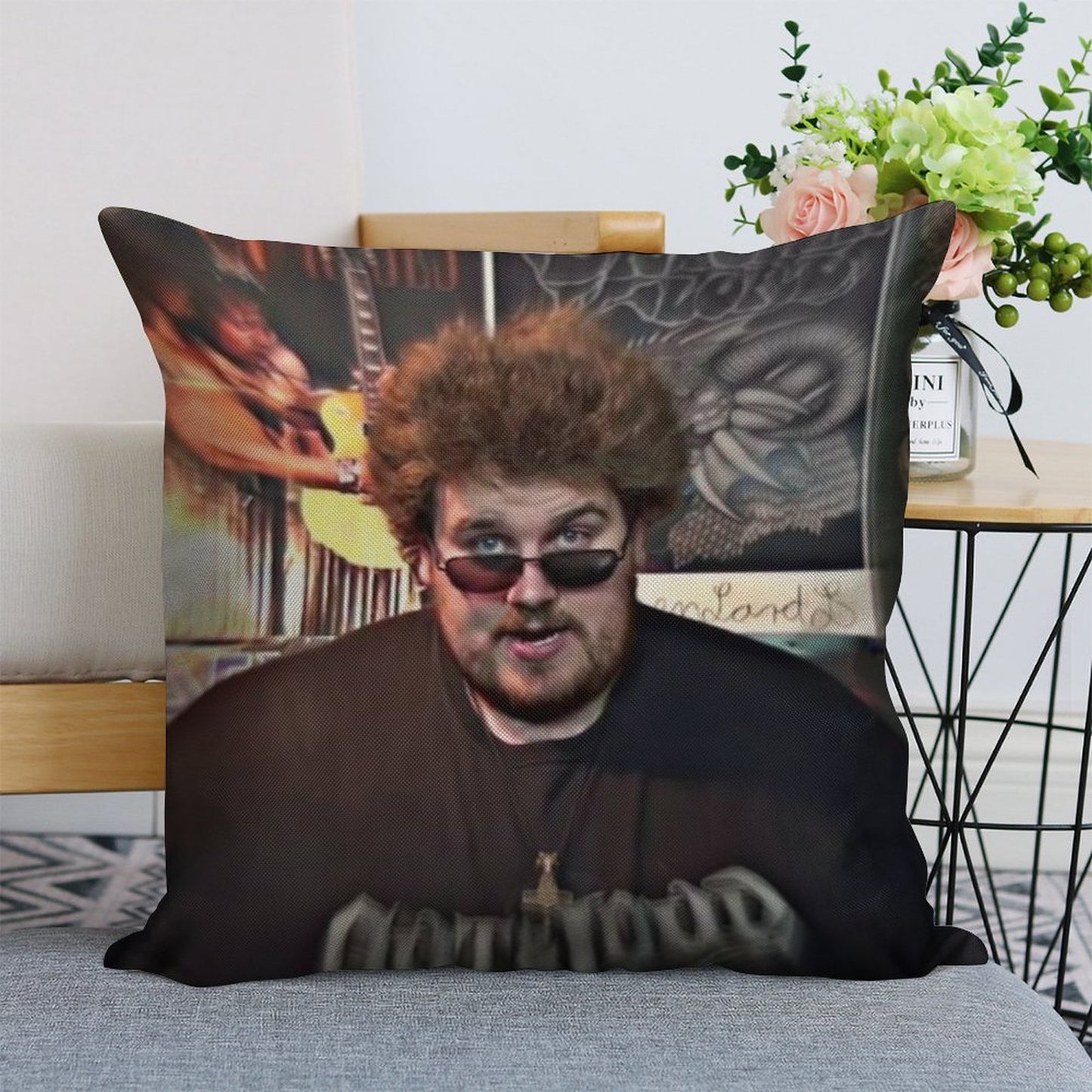 Drachenlord Rainer Winkler Linen Throw Pillow Cover