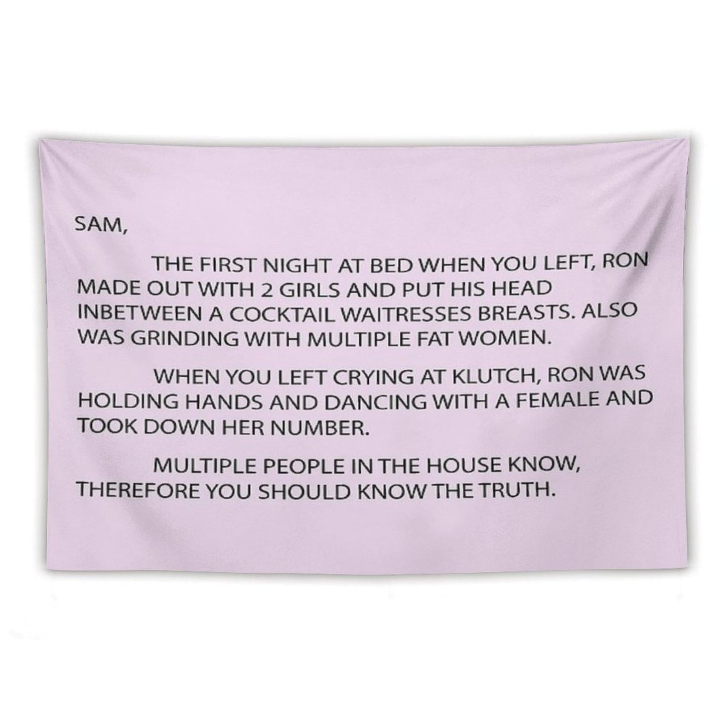 Letter to Sam Sammi Sammy Tapestry