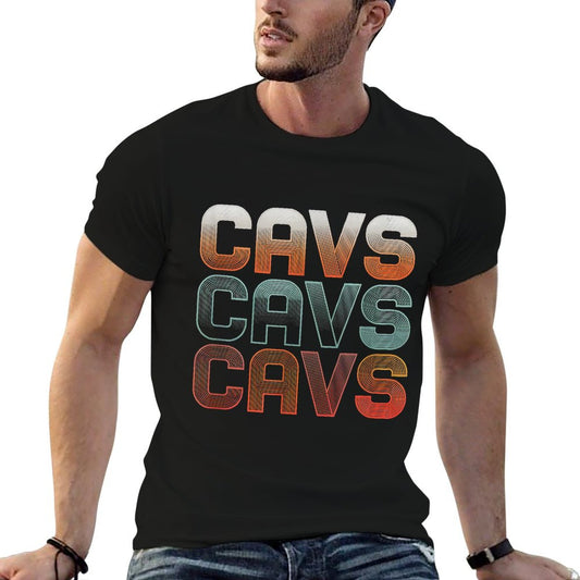 Love Heart Cavs Grunge Vintage Style Black Cavs T-Shirt