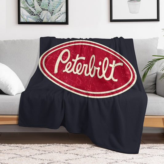 Peterbilt Truck Racing Vintage Throw Blanket
