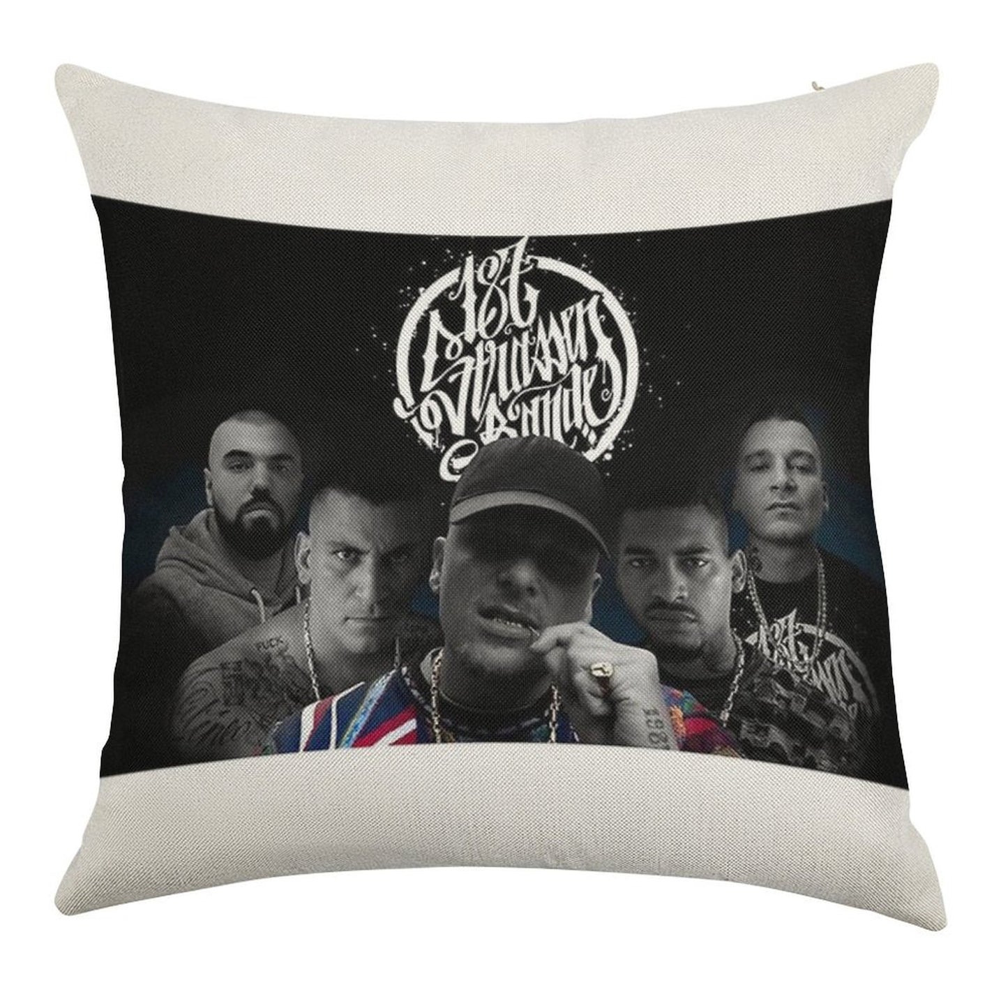 187-Strassenbande Linen Throw Pillow Cover