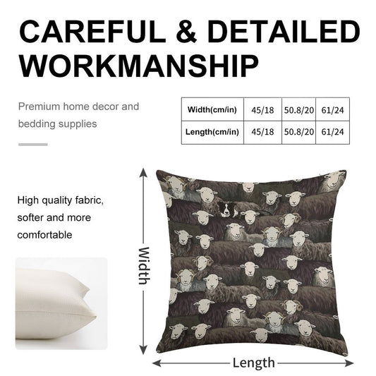 Herdwicks Linen Throw Pillow Cover