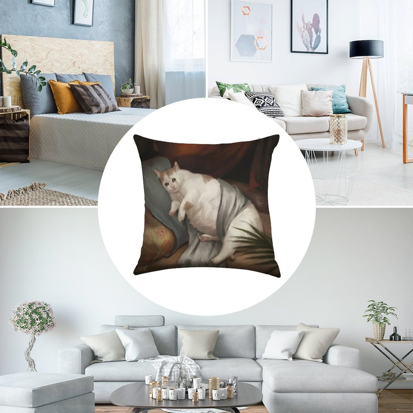 Crying in Renaissance Linen Throw Pillow Cover