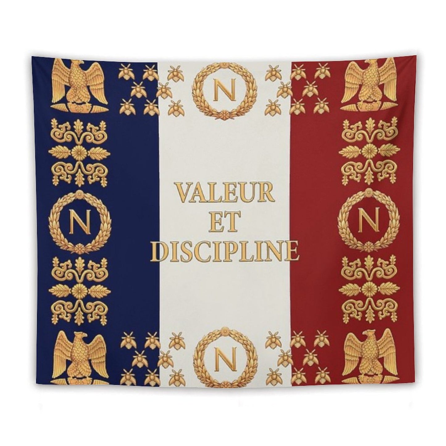 Napoleonic French Regimental Flag Valeur Et Discipline Tapestry