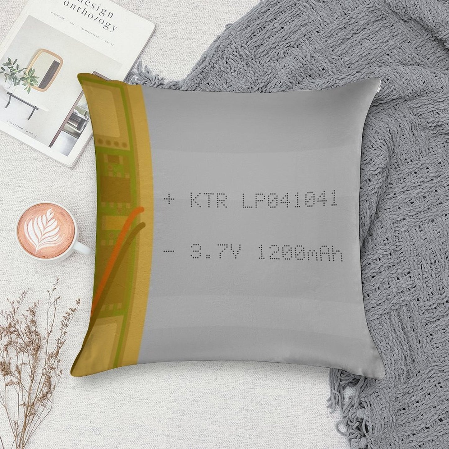 Lithium Polymer Battery Soft Style Accent Throw Pillow