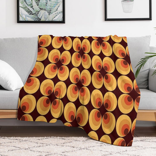 Retro Orange Throw Blanket
