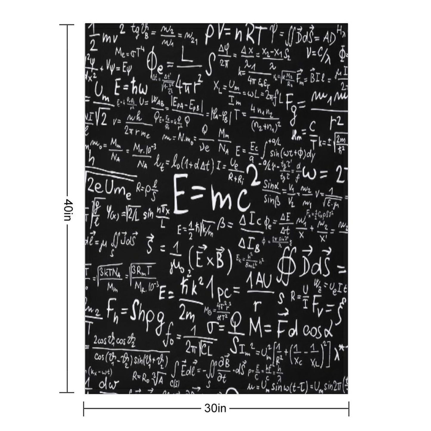 Physics Equations Throw Blanket