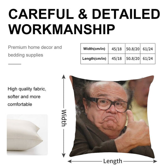 Danny Devito Approves Linen Throw Pillow Cover