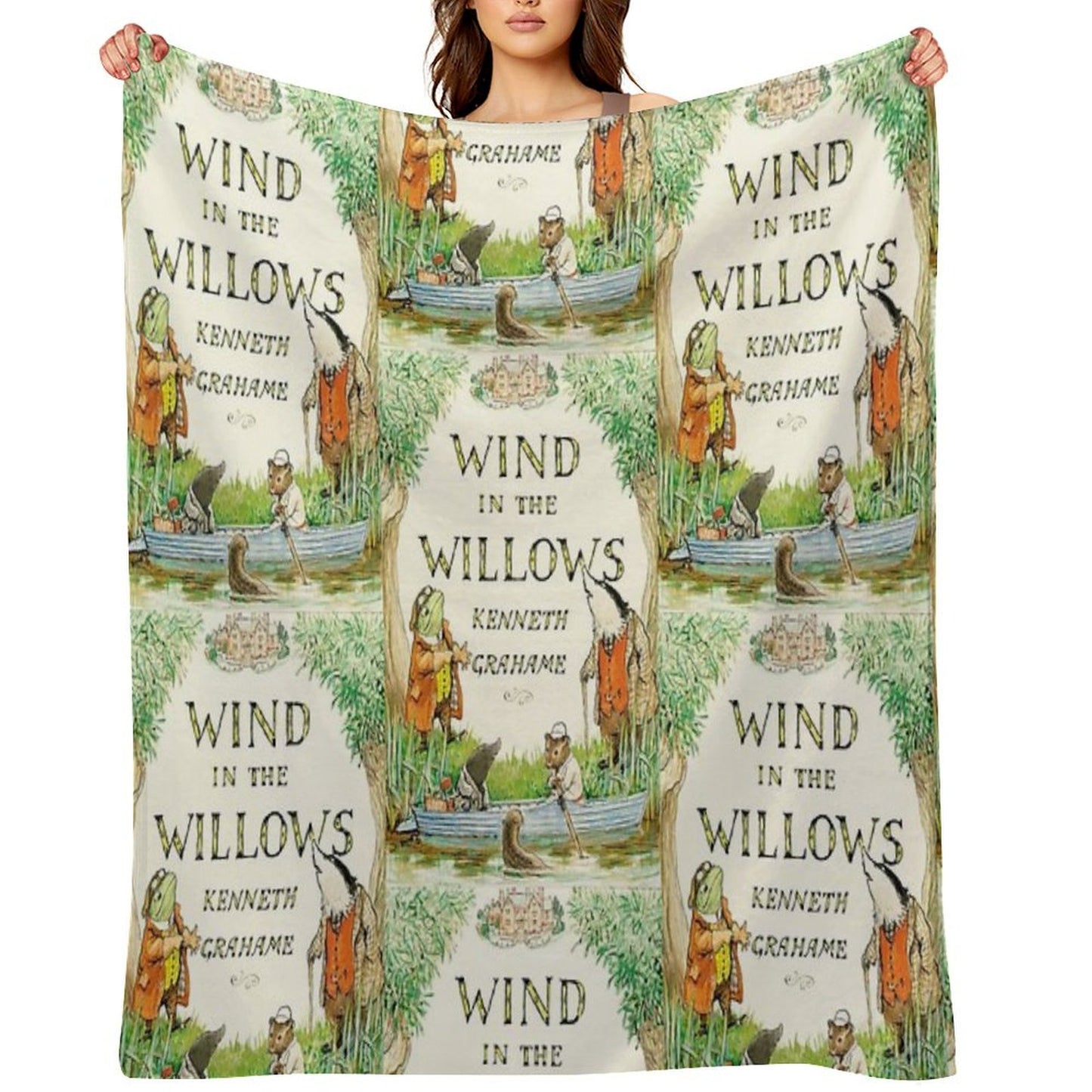 Wind in The Willows Book Cover Throw Blanket