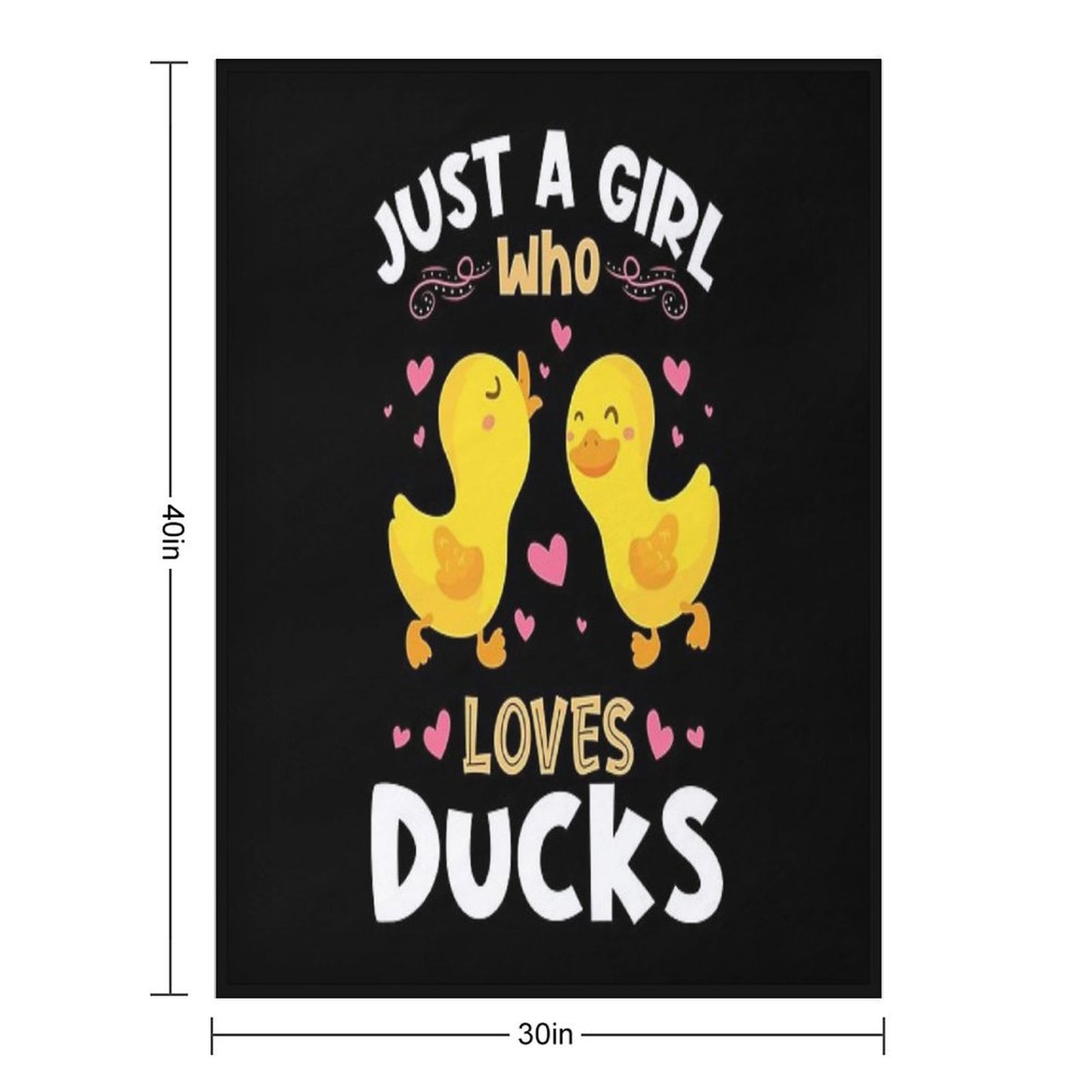 Just A Girl Who Loves Ducks Gift Throw Blanket