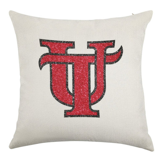 Utampa Glitter Logo Linen Throw Pillow Cover