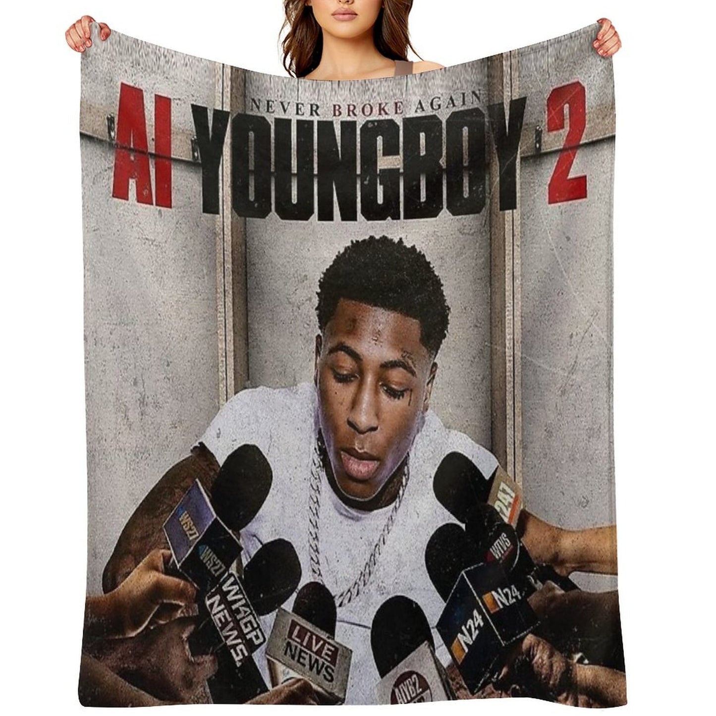 Threeboy Young Boy Never Broke American Tour 2020 Throw Blanket