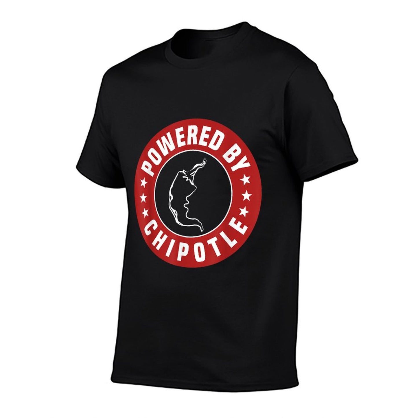 Funny Powered By Chipotle Design Chili Pepper T-Shirt