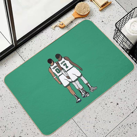 Jayson Tatum And Jaylen Brown Back-To Bath Mat