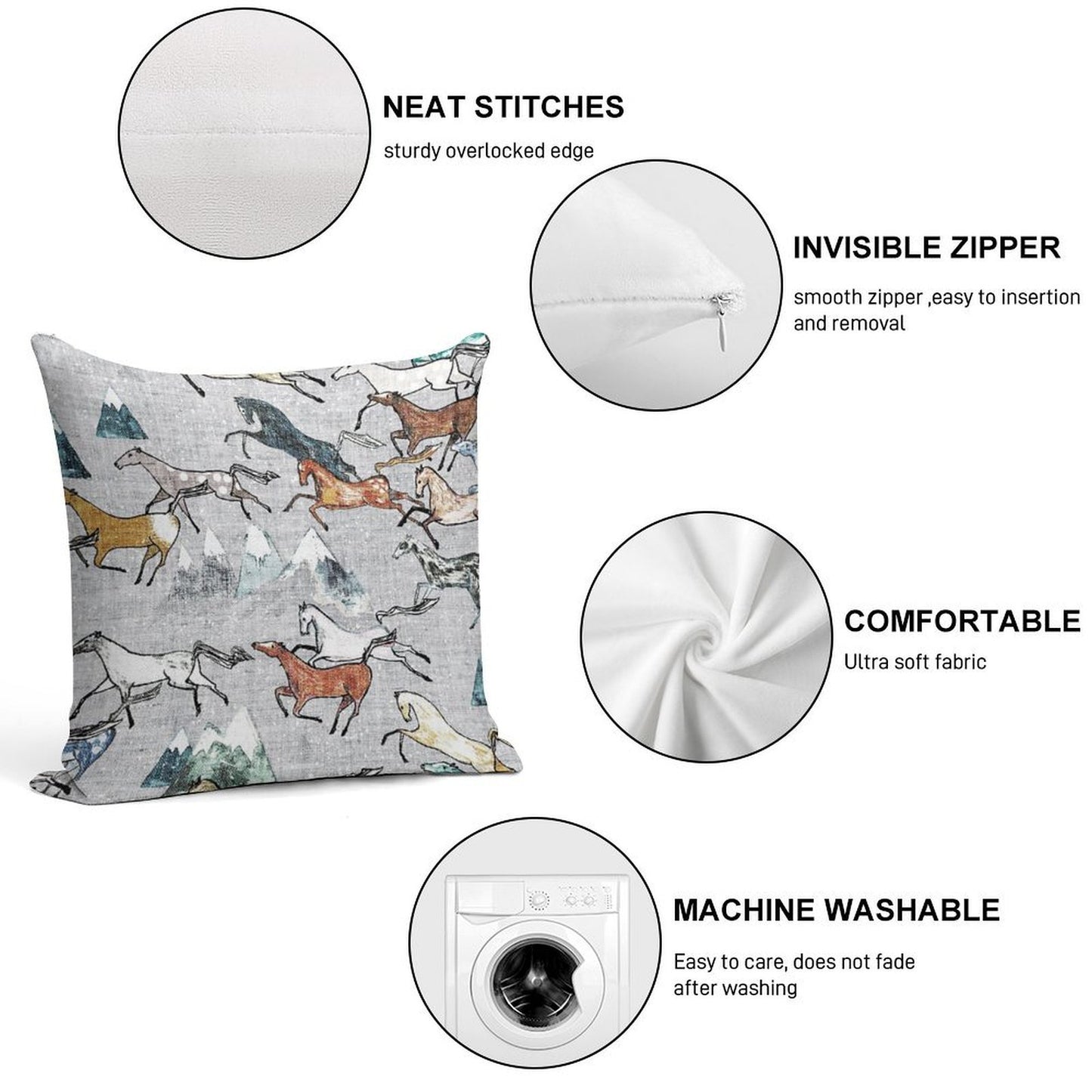 Mt Kosciuszko Brumbies Soft Easy Maintenance Throw Pillow