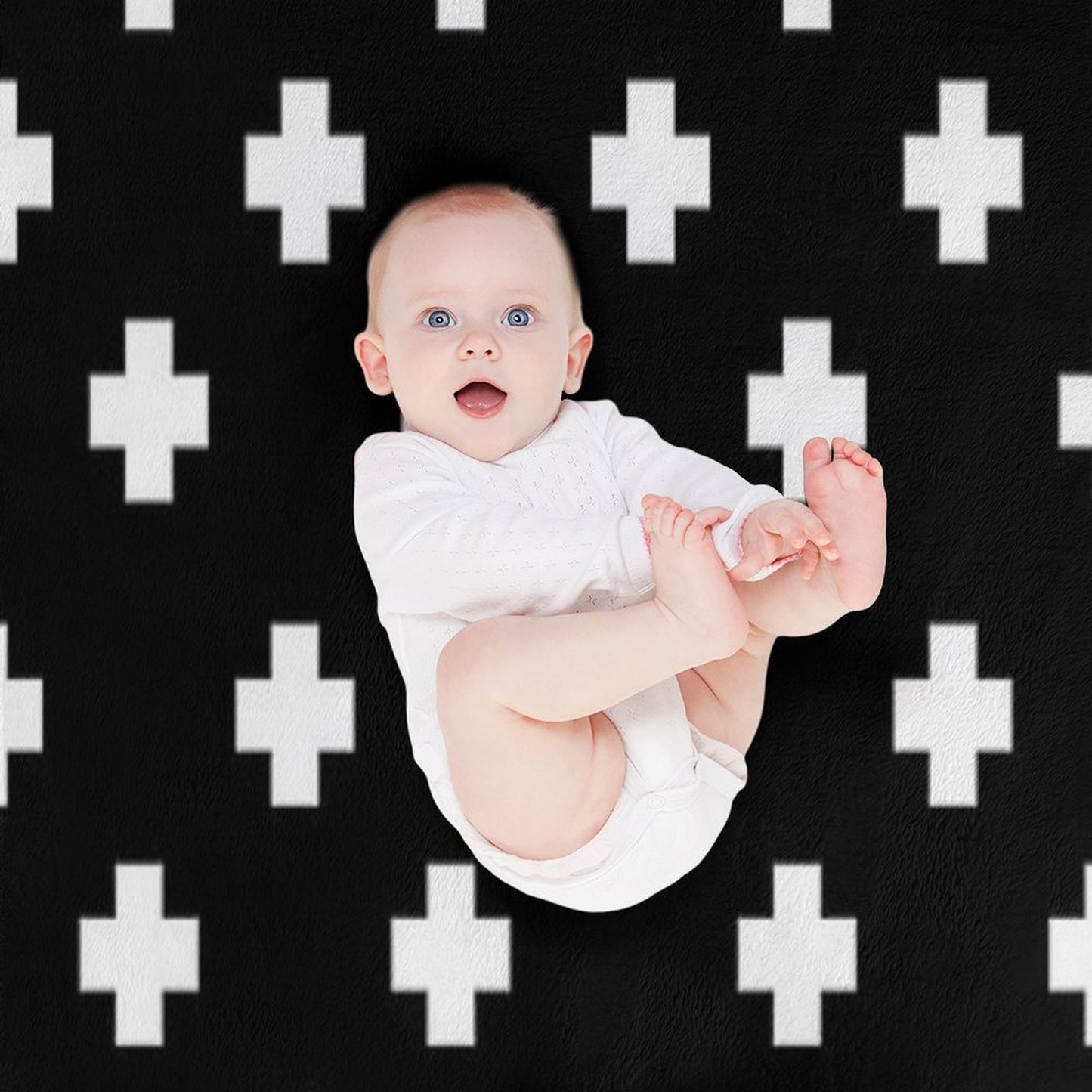 Swiss Cross Pattern Throw Blanket