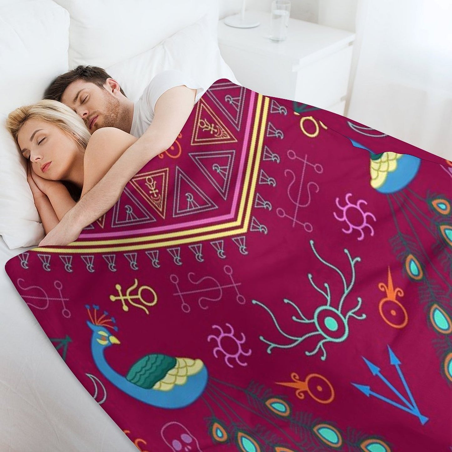 Mollymauk Tealeaf Inspired Print Throw Blanket