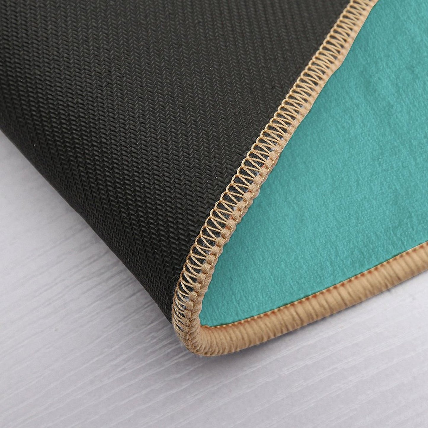 1950s Atomic Age Retro Starburst in Turquoise And Black Bath Mat