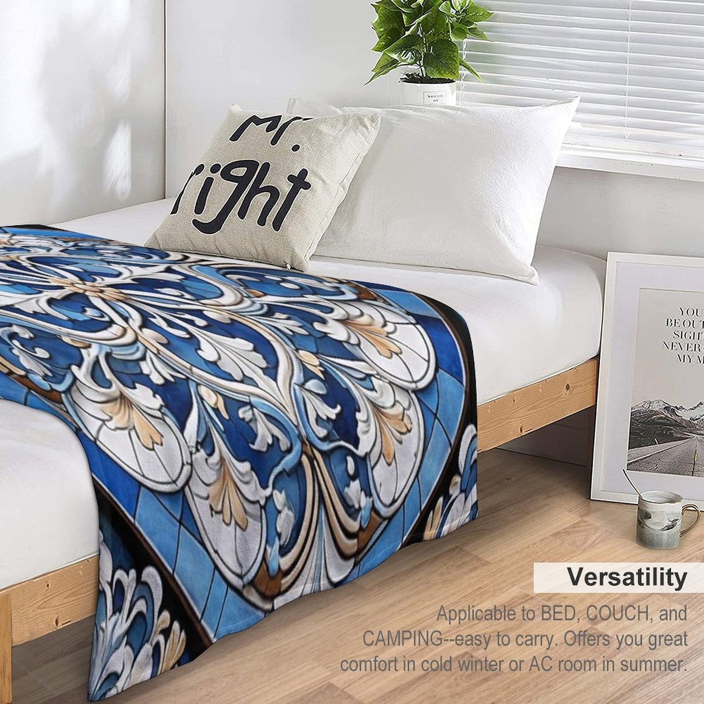 Portuguese Azulejos, Portugal, Lisbon, Beautiful Throw Blanket