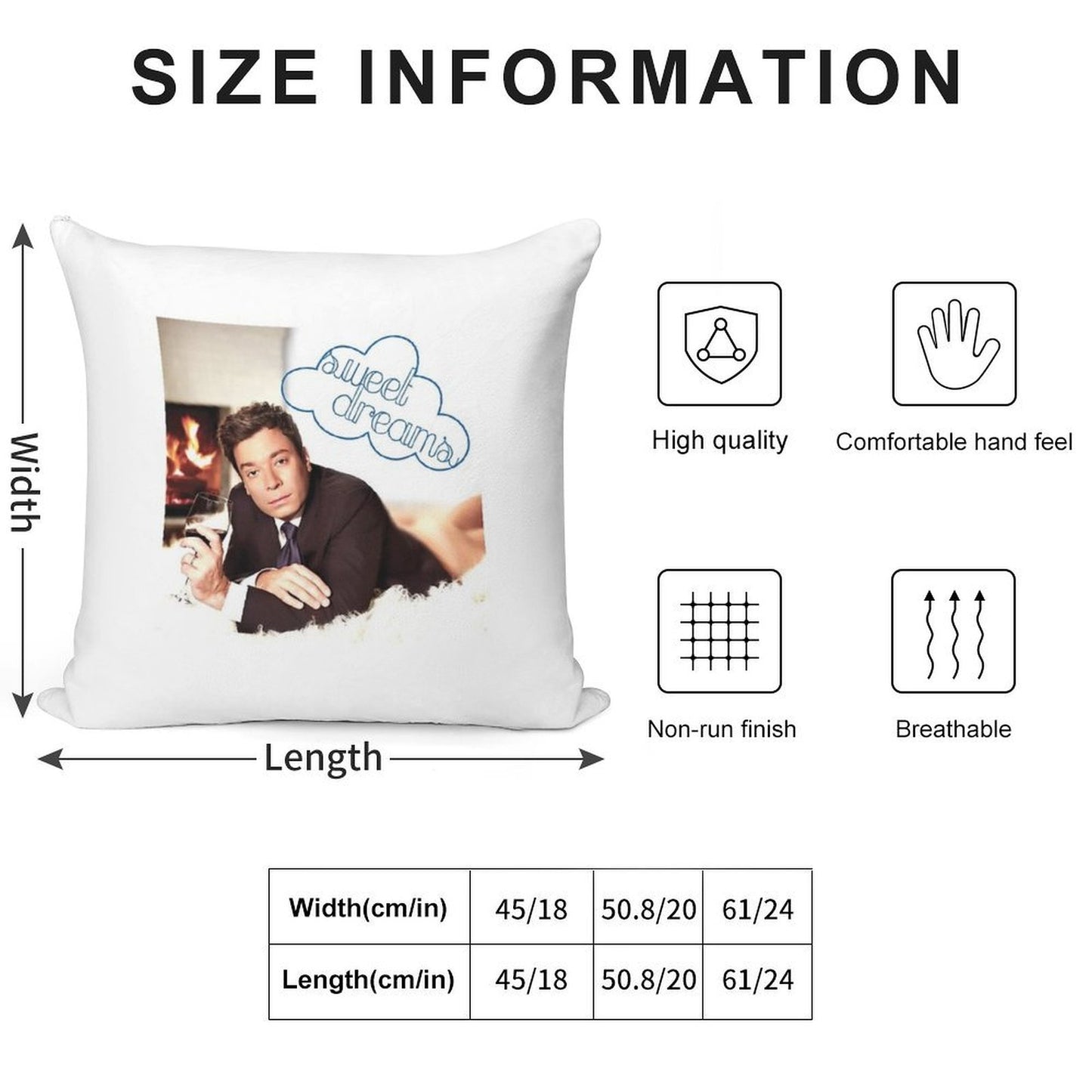 Sweet Dreams Soft Gift Ready Throw Pillow