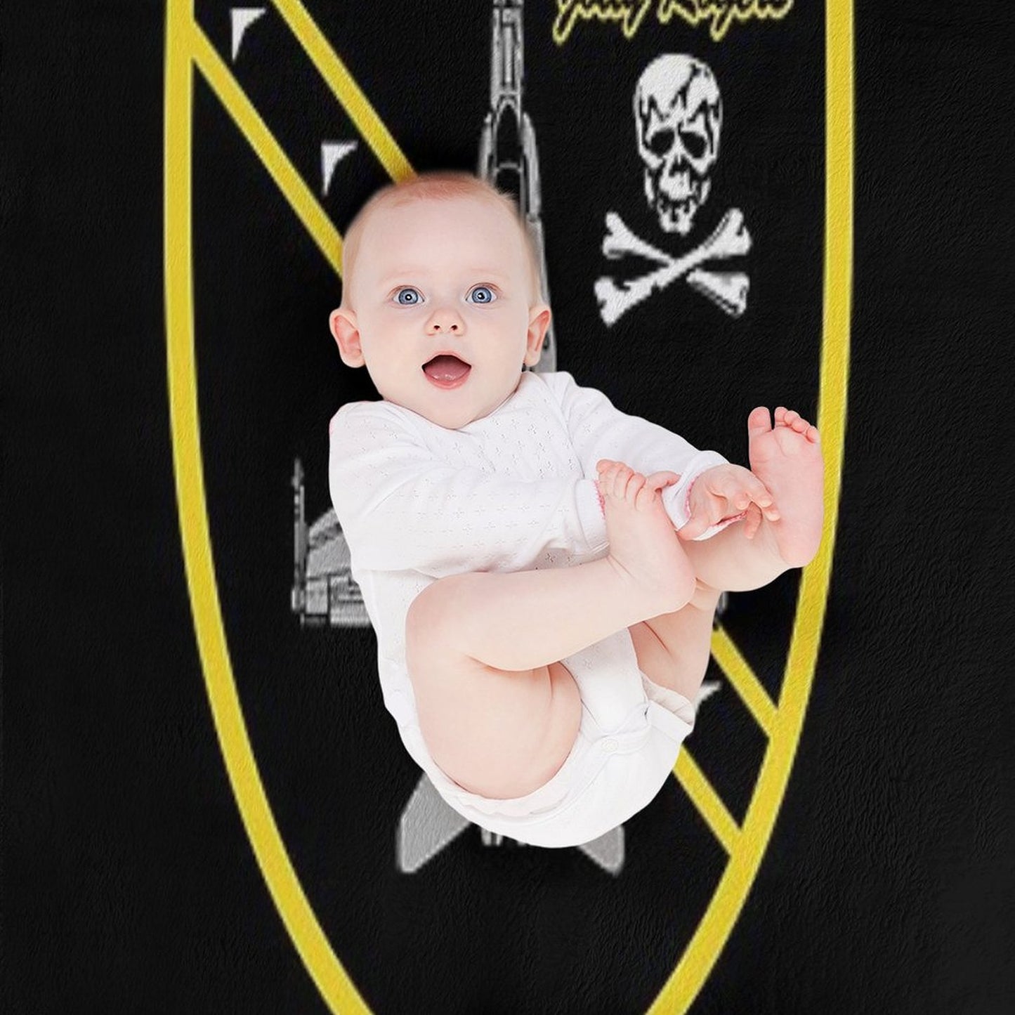FA-18 Hornet Jolly Rogers Throw Blanket