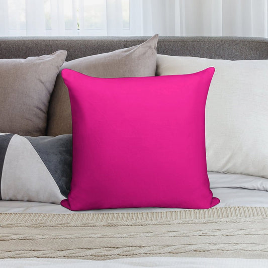 PLAIN SOLID DEEP PINK -100 PINK SHADES ON OZCUSHIONS ON ALL PRODUCTS Soft Fade-Resistant Throw Pillow