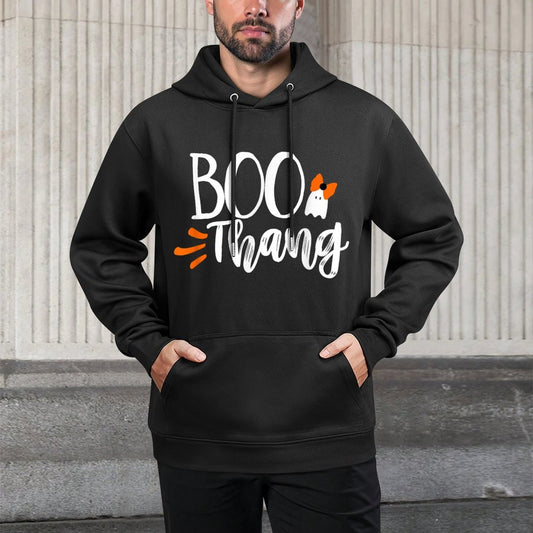 Boo Thang Thing Cute Halloween Ghost Girls Bow Gift Machine Washable Hoodie