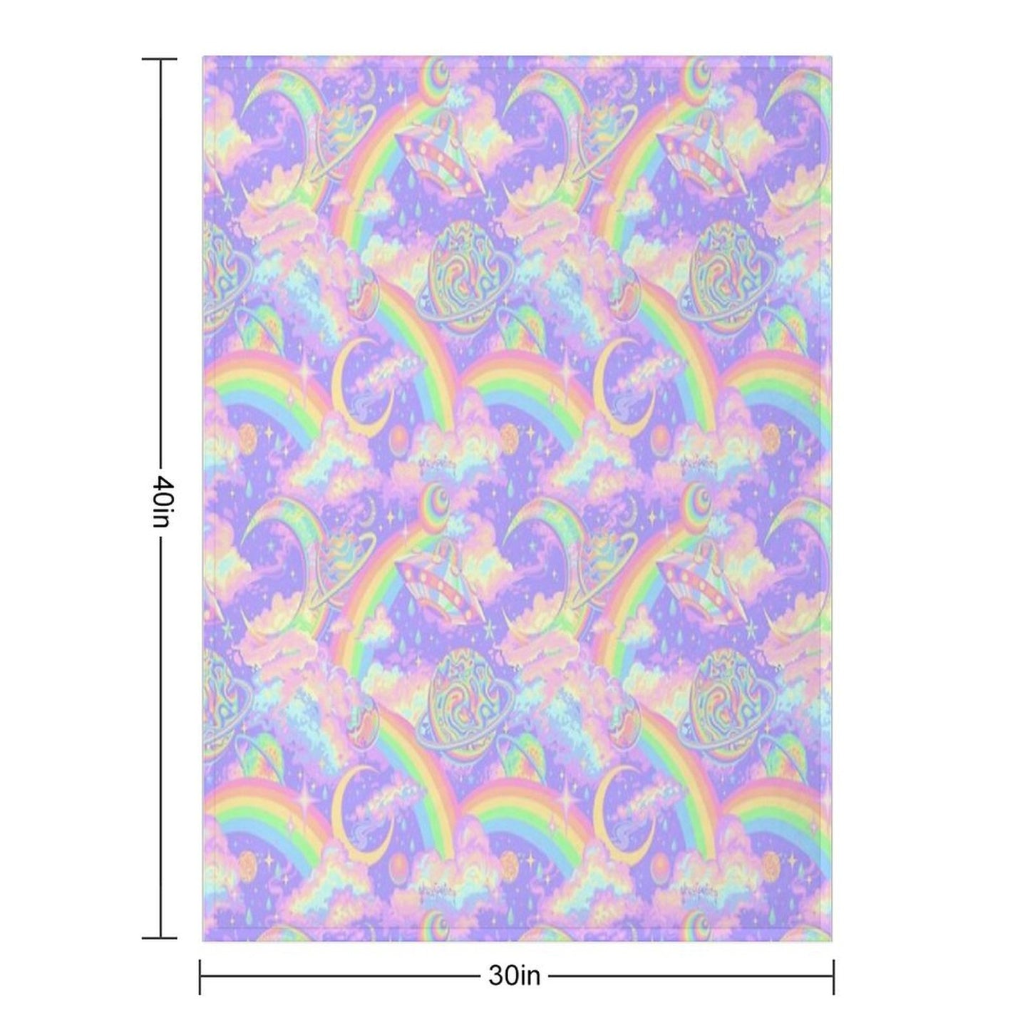 Psychedelic Space Throw Blanket