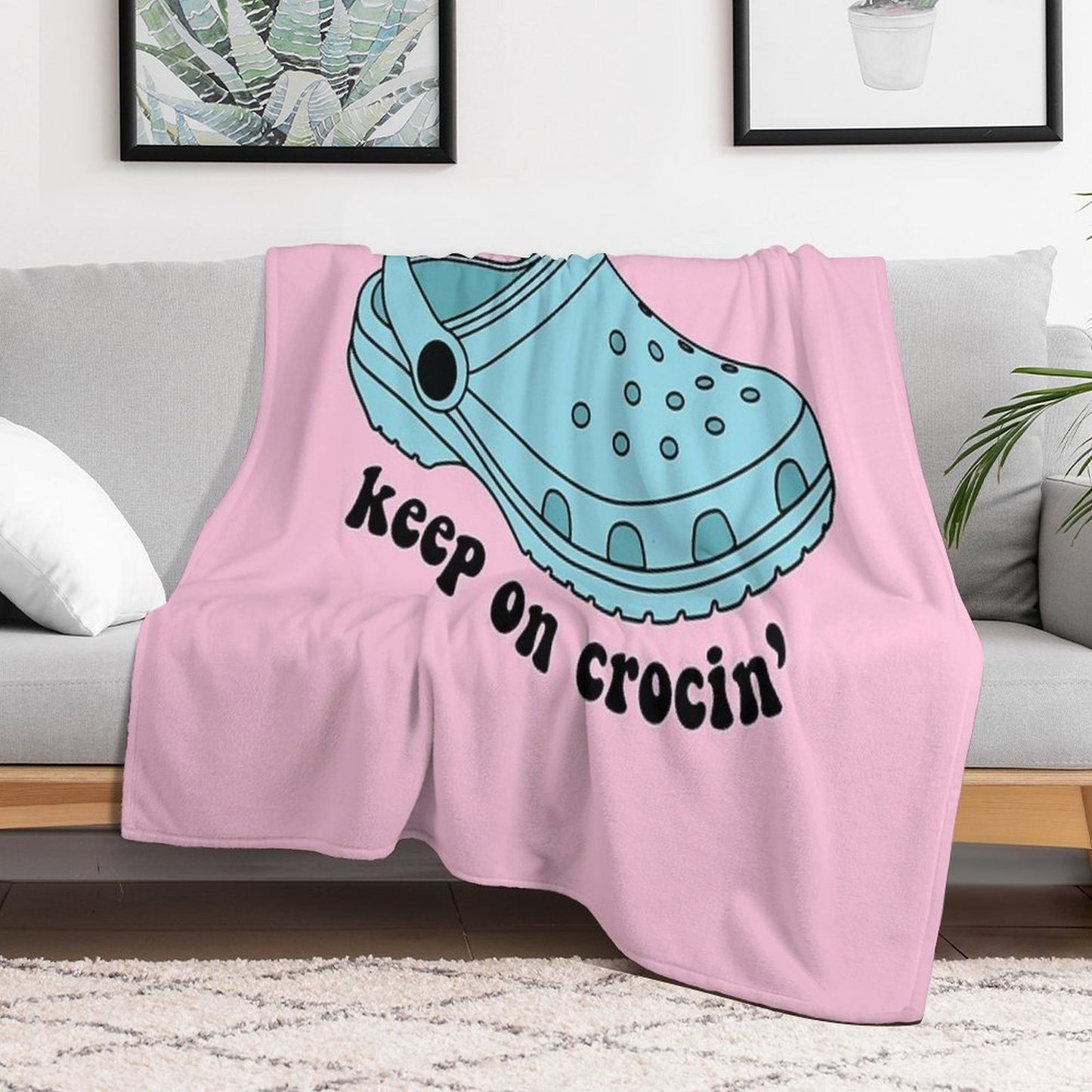 Keep On Crocin' Throw Blanket