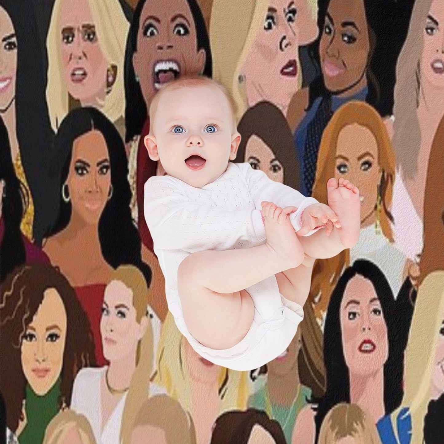 Real Housewives Montage (RHONY, RHOBH, RHOA, RHONJ, RHOP, RHOC, RHOSLC, RHOD, VPR) Throw Blanket
