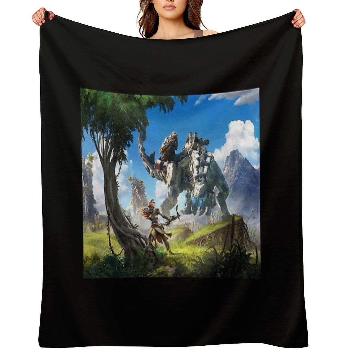 Horizon Game Zero Dawn Forbidden West Throw Blanket