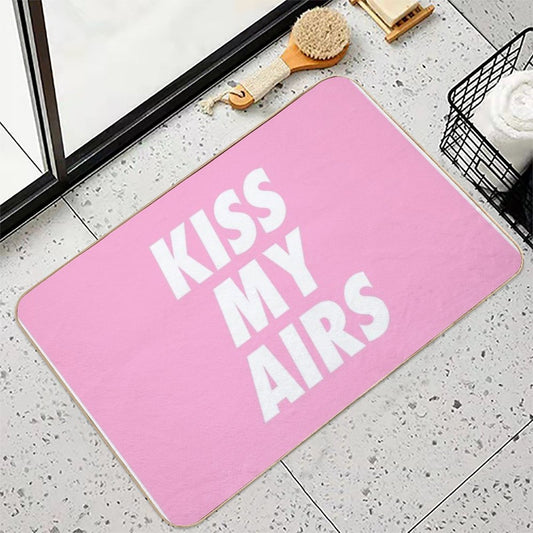 Kiss My Airs Sneaker Head Hype Pink & White Bath Mat