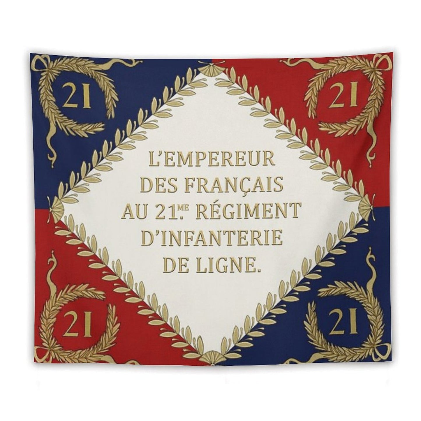 Napoleonic French Regimental Flag '21me' 1804 Tapestry
