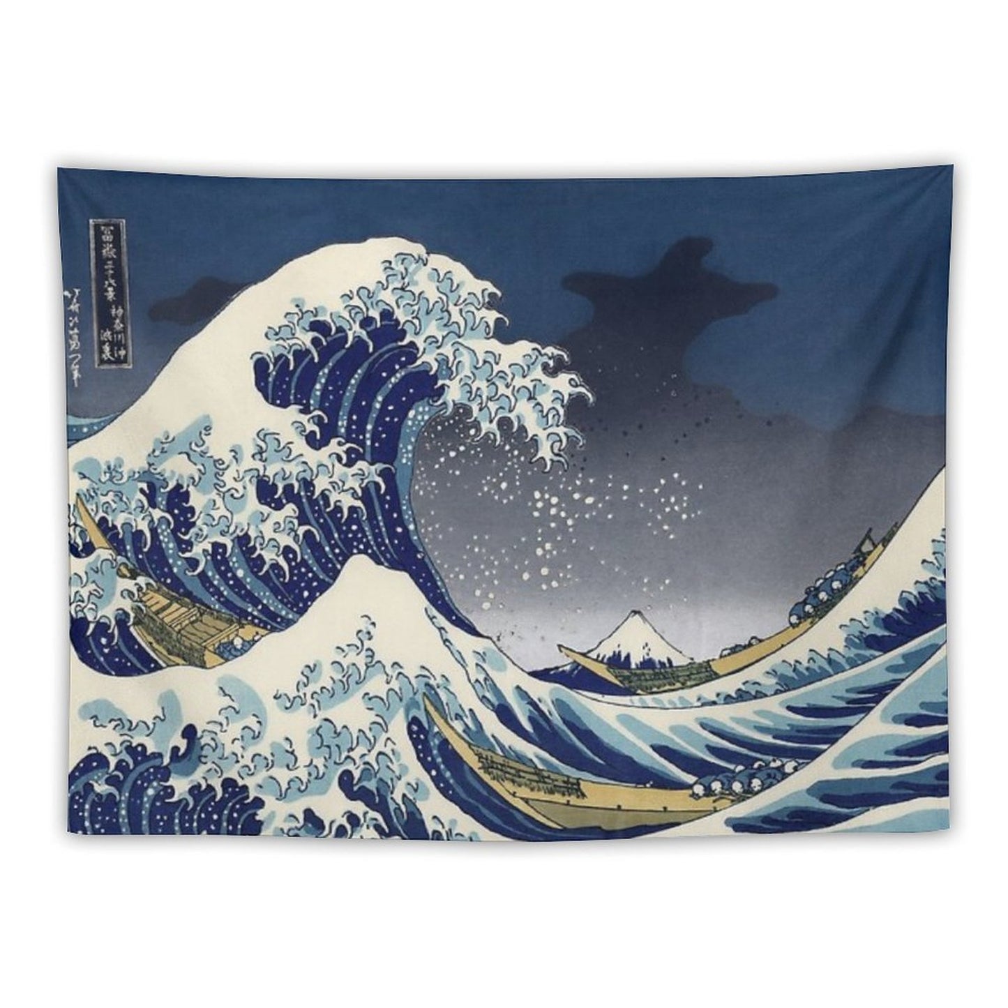 Great Wave Kanagawa Night Tapestry